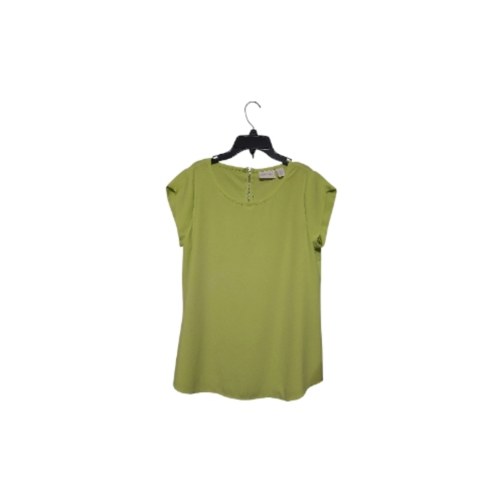 Chico's Light Yellow Short Sleeve Blouse